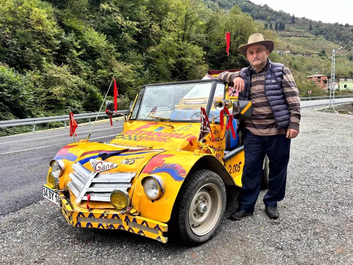 Trabzonlu Sabri Yavuz'un El Yapımı 'Zigana' Cabrio Aracı Dikkat Çekiyor