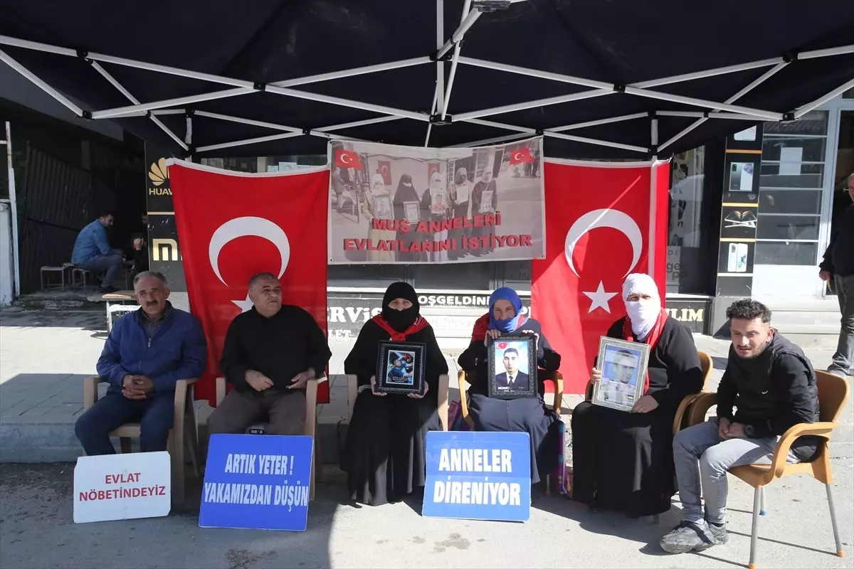 Muş'ta PKK Mağduru Ailelerin Eylemi Devam Ediyor