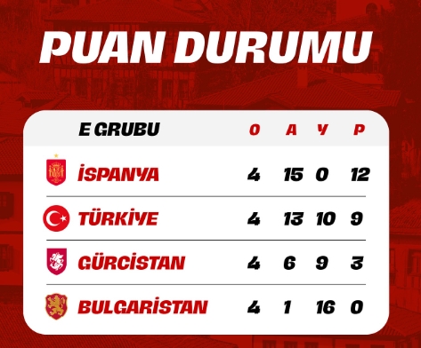 Türkiye puan durumu ne, Dünya Kupası Eleme Grubu?