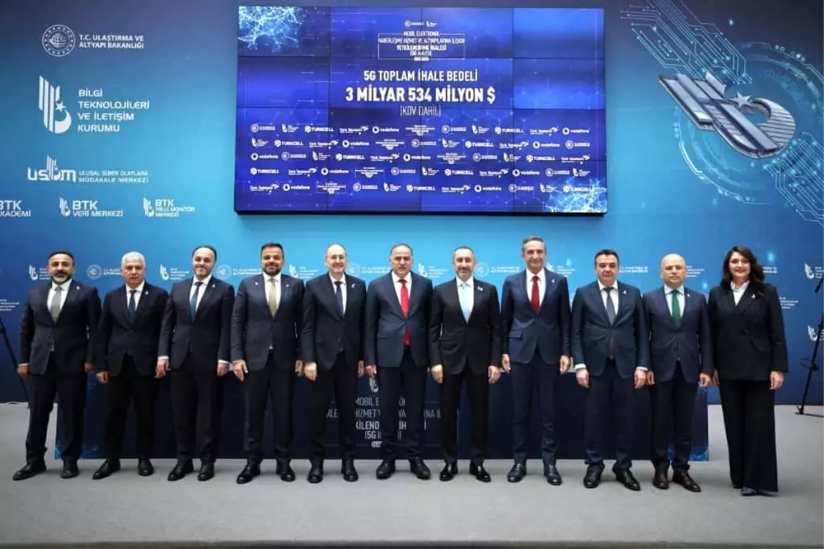 Türkiye'de 5G İhalesi Gerçekleşti: 3 Operatör 2.9 Milyar Dolar Teklif Verdi