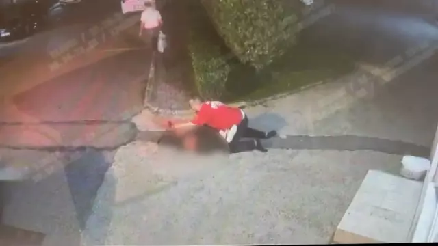 Saldırı anına ait güvenlik kamerası görüntüsü