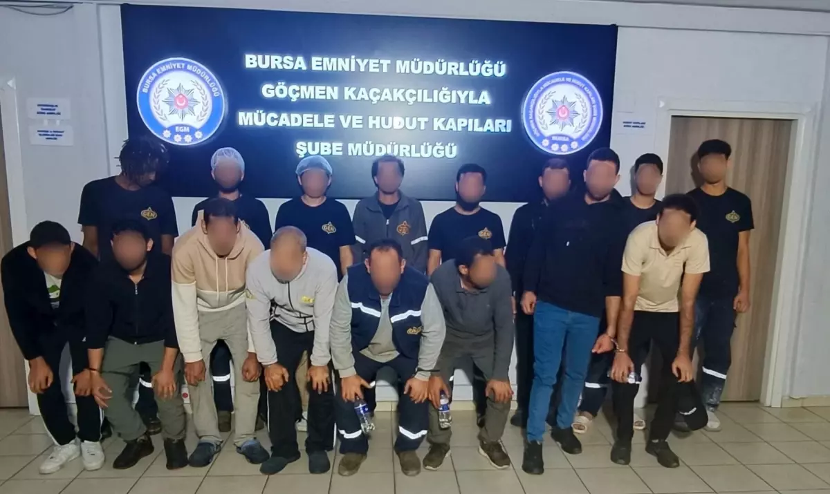 Bursa'da Kaçak Çalıştırılan 17 Yabancı Uyruklu Yakalandı