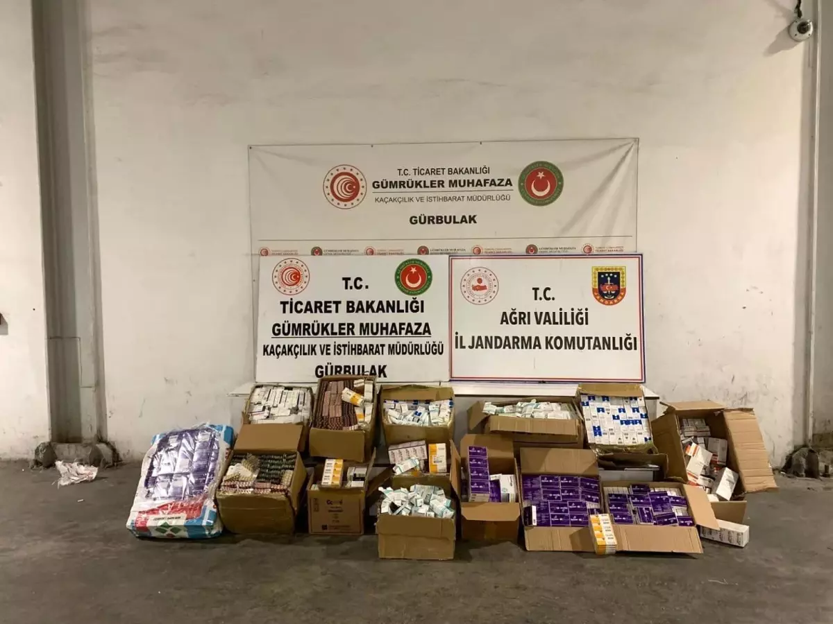 Ağrı'da Kaçak İlaç ve Tıbbi Malzeme Ele Geçirildi