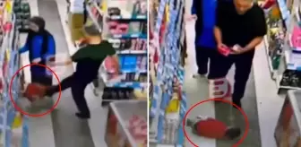 İnfial yaratan görüntü: Marketin ortasında küçücük çocuğa yaptığına bakın