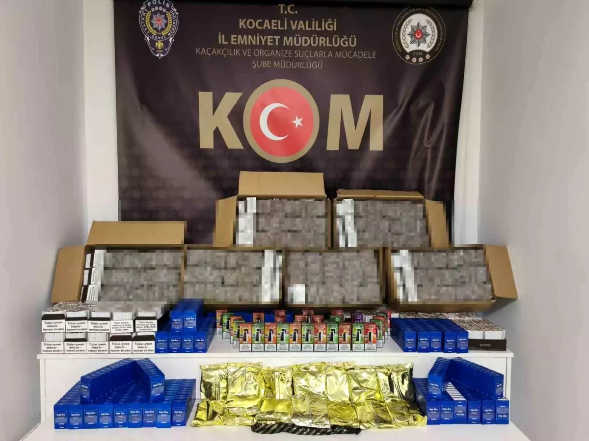 Kocaeli'de Kaçak Tütün Operasyonu: 68 Bin Makaron Ele Geçirildi