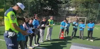 Merzifon'da Öğrencilere Trafik Eğitimi Verildi