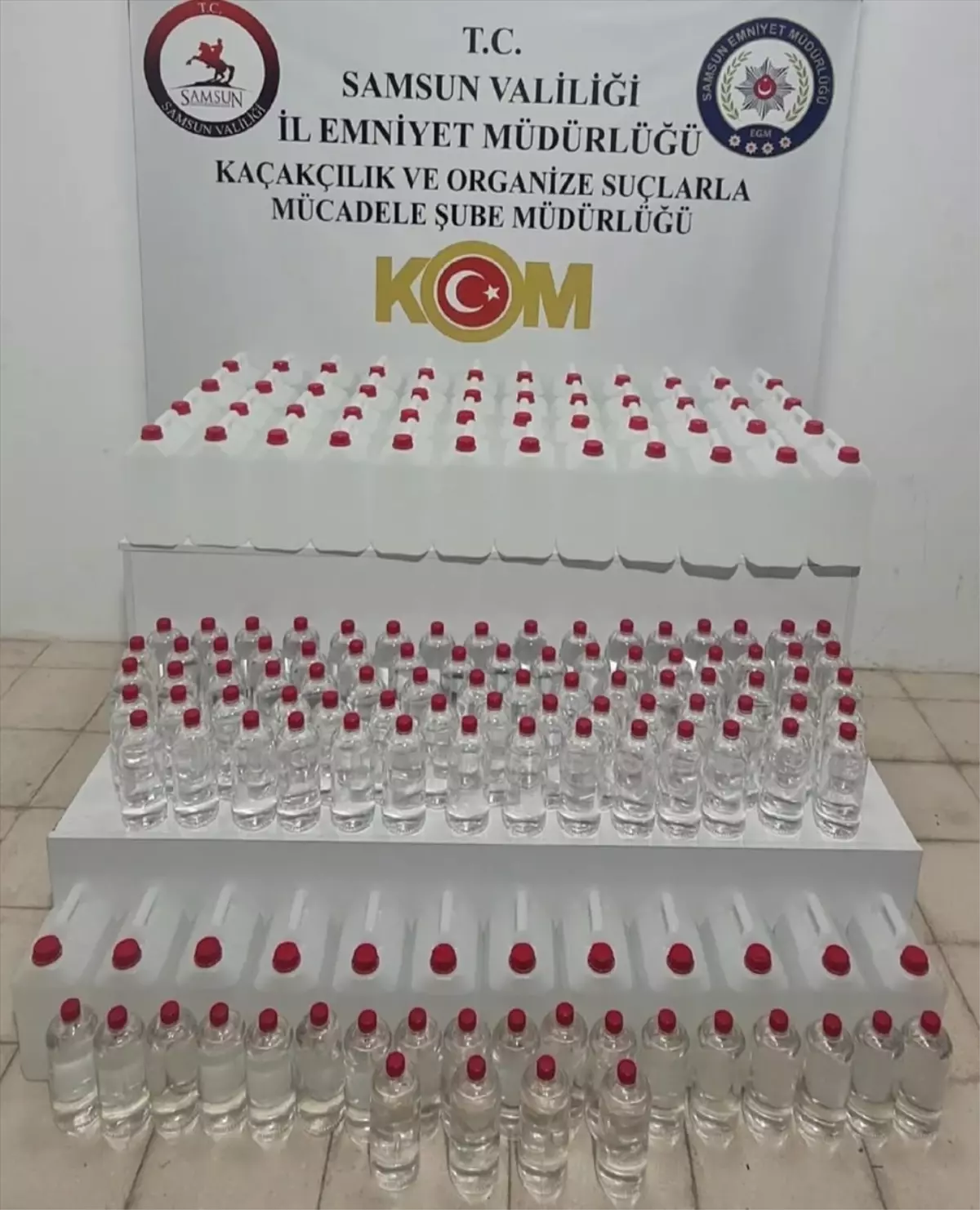 Samsun'da Kaçak İçki Operasyonu: 3 Gözaltı