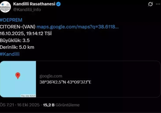 Van'da deprem mi oldu SON DAKİKA?