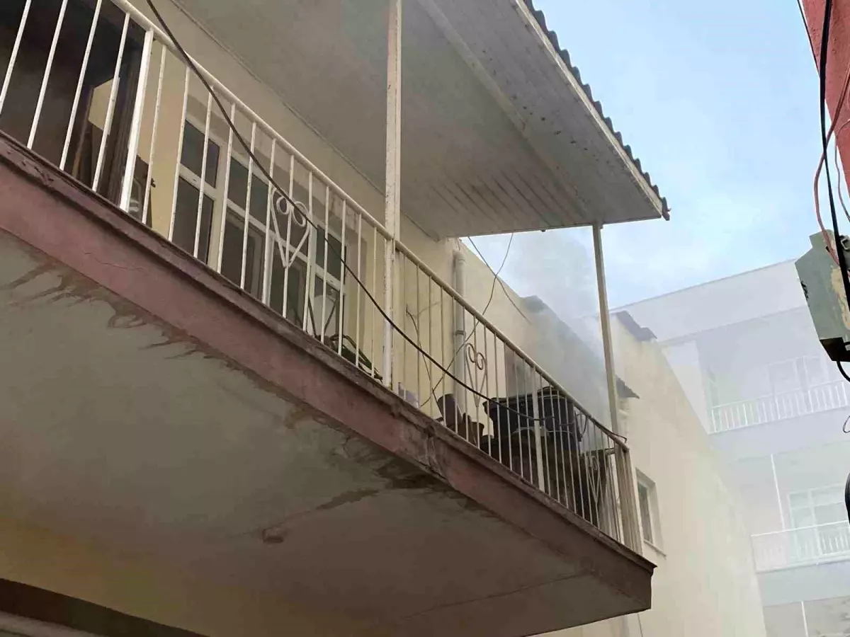 Antalya'da Yangın Çıkan Evdeki Muhabbet Kuşu Kurtarıldı