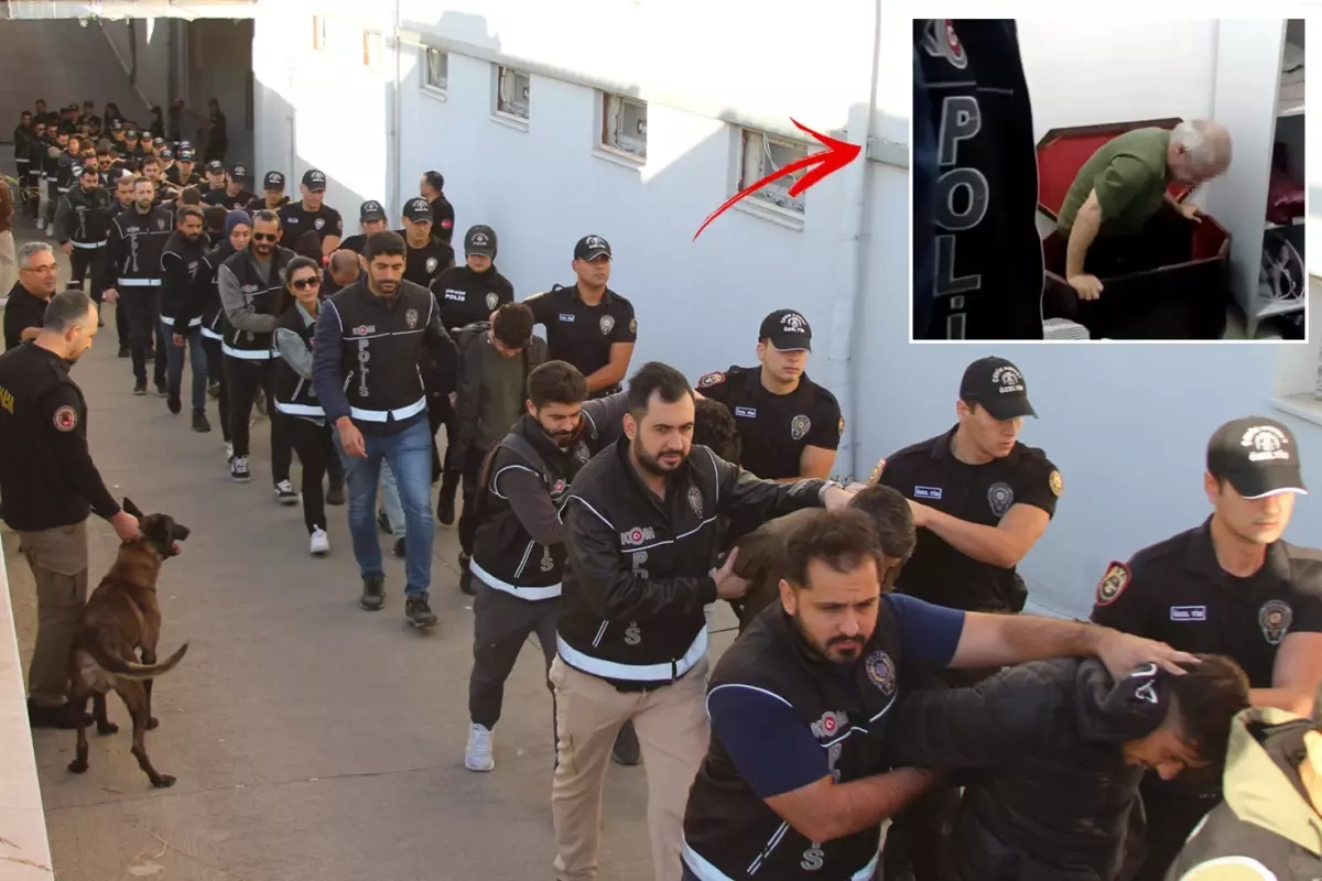 'Bayğaralar' suç örgütüne operasyon! Biri çeyiz sandığında yakalandı, 96 şüpheli tutuklandı