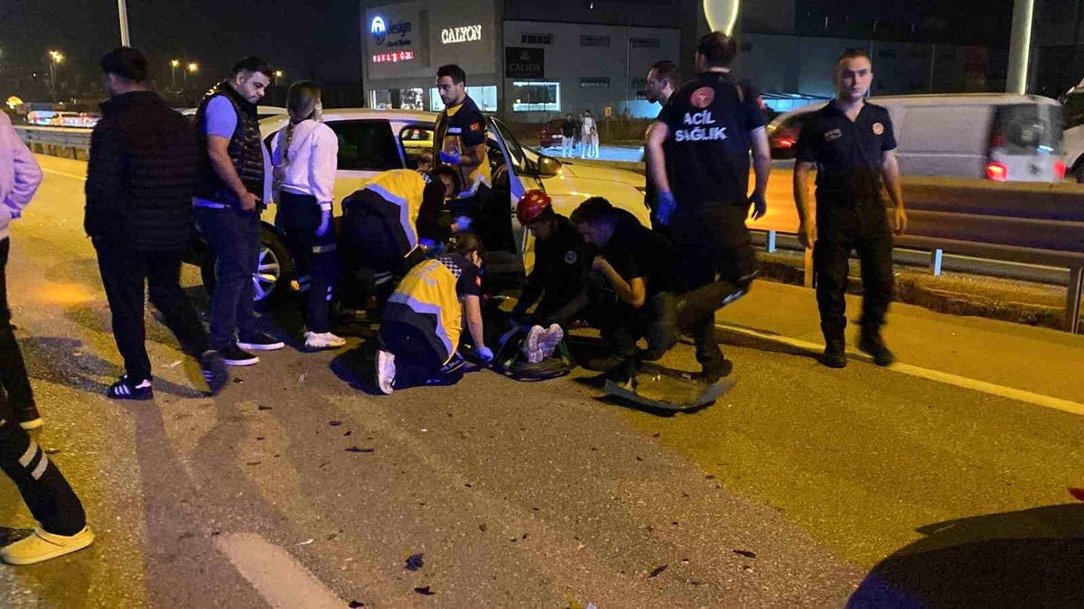 İnegöl'de Zincirleme Kaza: 3 Yaralı