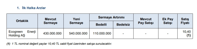 Ecogreen Enerji halka arz fiyatı ne kadar? Ecogreen Enerji ne iş yapıyor, ne üretiyor?