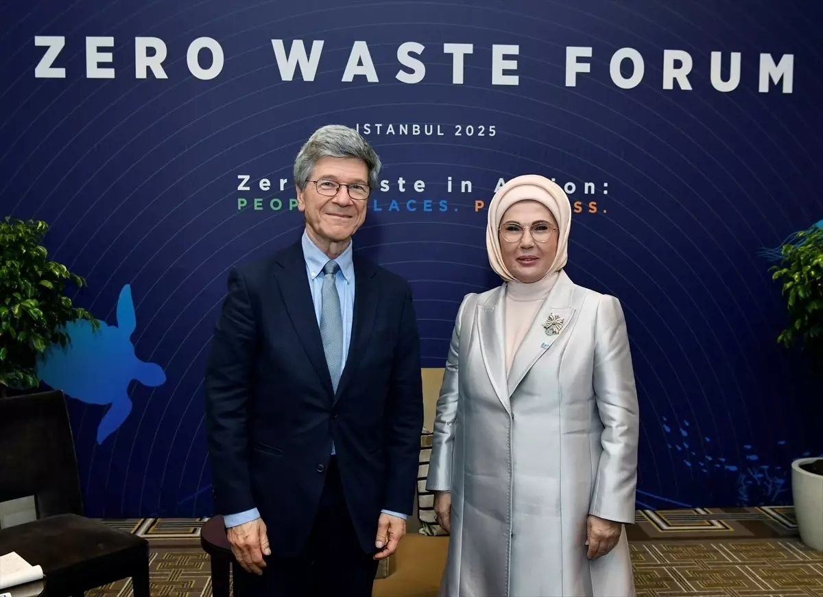 Emine Erdoğan ve Jeffrey Sachs'tan Gazze Üzerine Görüşme