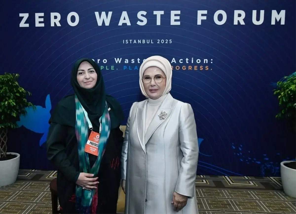 Emine Erdoğan, İran Cumhurbaşkanı Yardımcısı ile Sıfır Atık Forumu'nda bir araya geldi