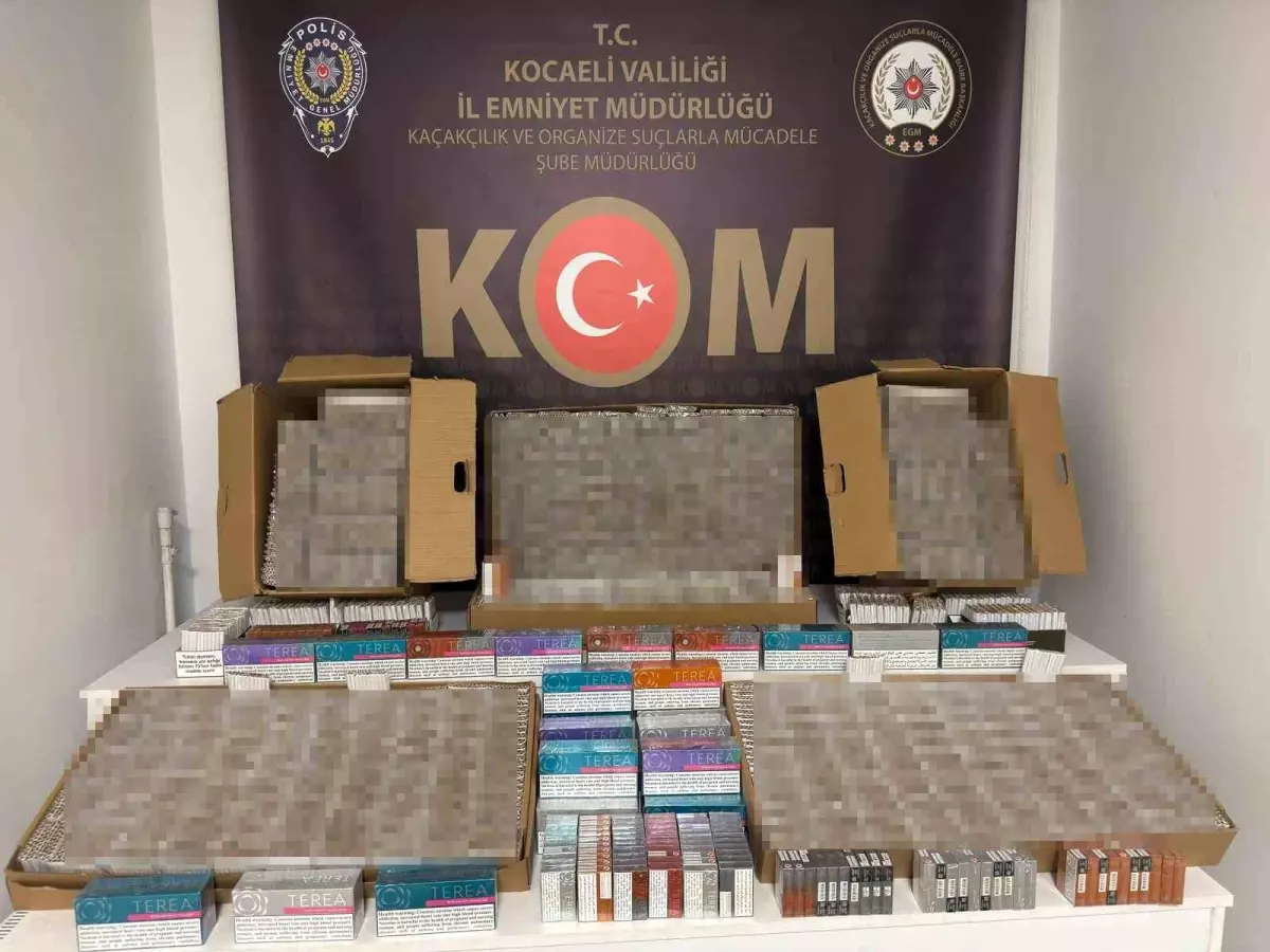 Kocaeli'de Kaçak Tütün Operasyonu: 41 Bin Makaron ve 500 Paket Elektronik Sigara Ele Geçirildi