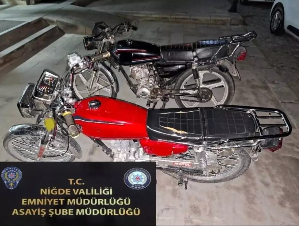 Niğde'de Motosiklet Hırsızlığı Olayları Aydınlatıldı