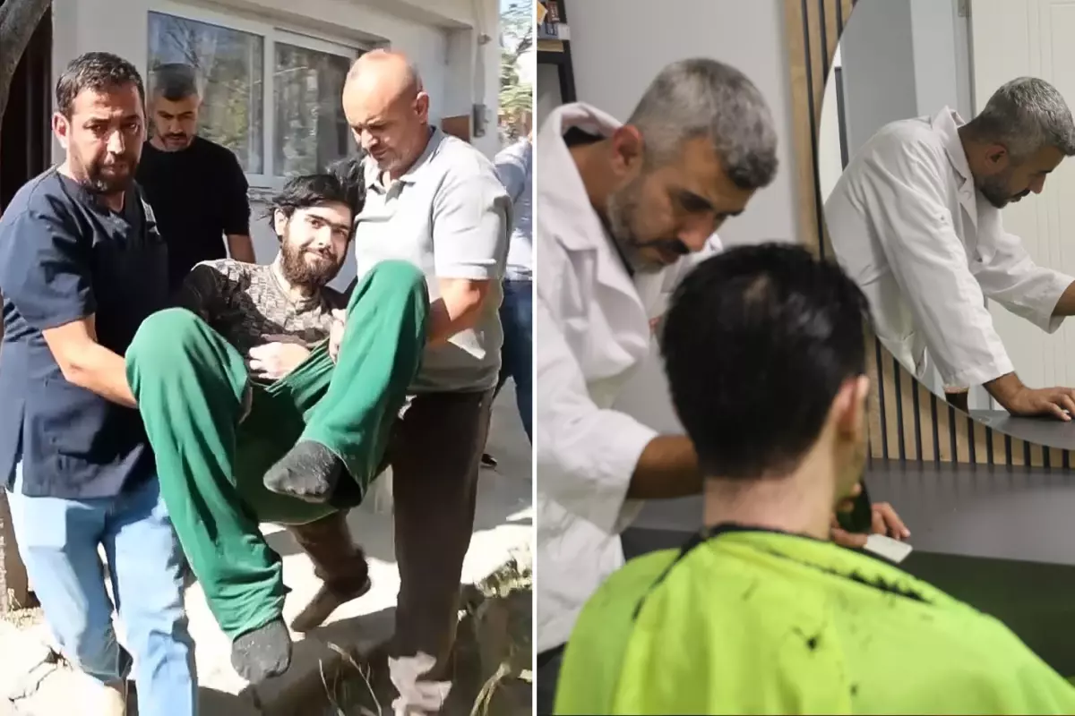 Türkiye'nin konuştuğu Barış 3 yıl sonra evden çıkarıldı, hamama götürüldü ve tıraş ettirildi