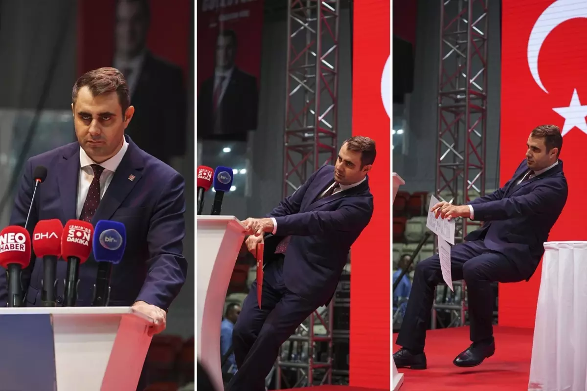 CHP Kongresinde tek aday kürsüde fenalaşıp yere yığıldı