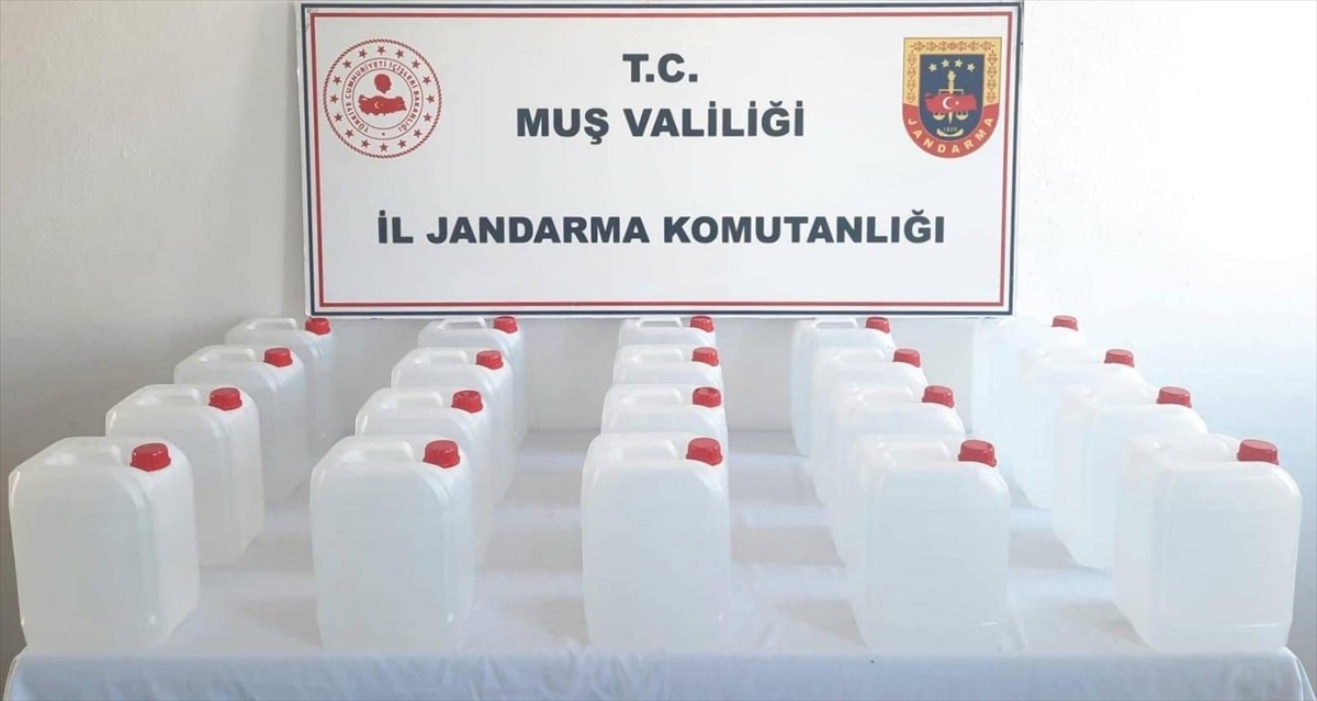 Muş'ta 100 Litre Etil Alkol Ele Geçirildi