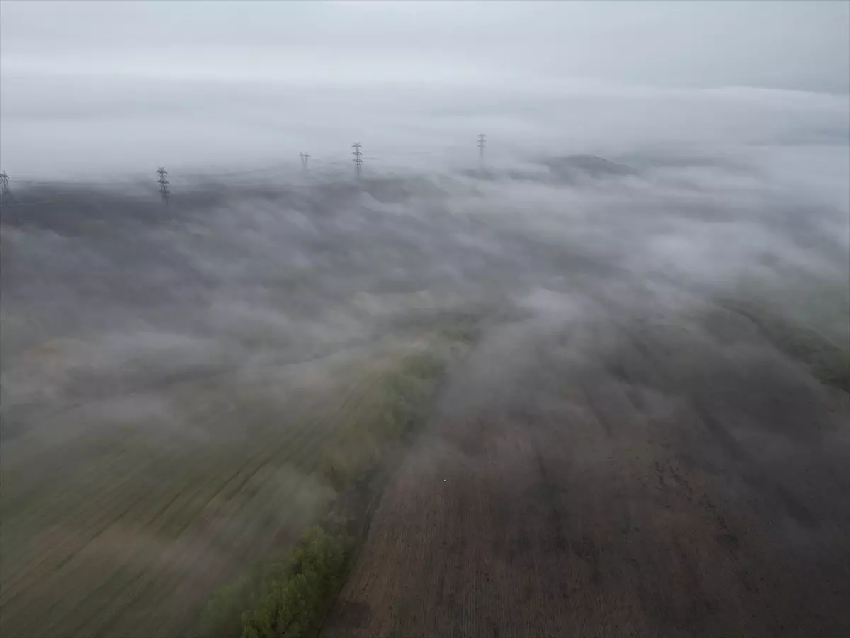 Tekirdağ'da Sis Nedeniyle Görüş Mesafesi 50 Metrenin Altına Düştü