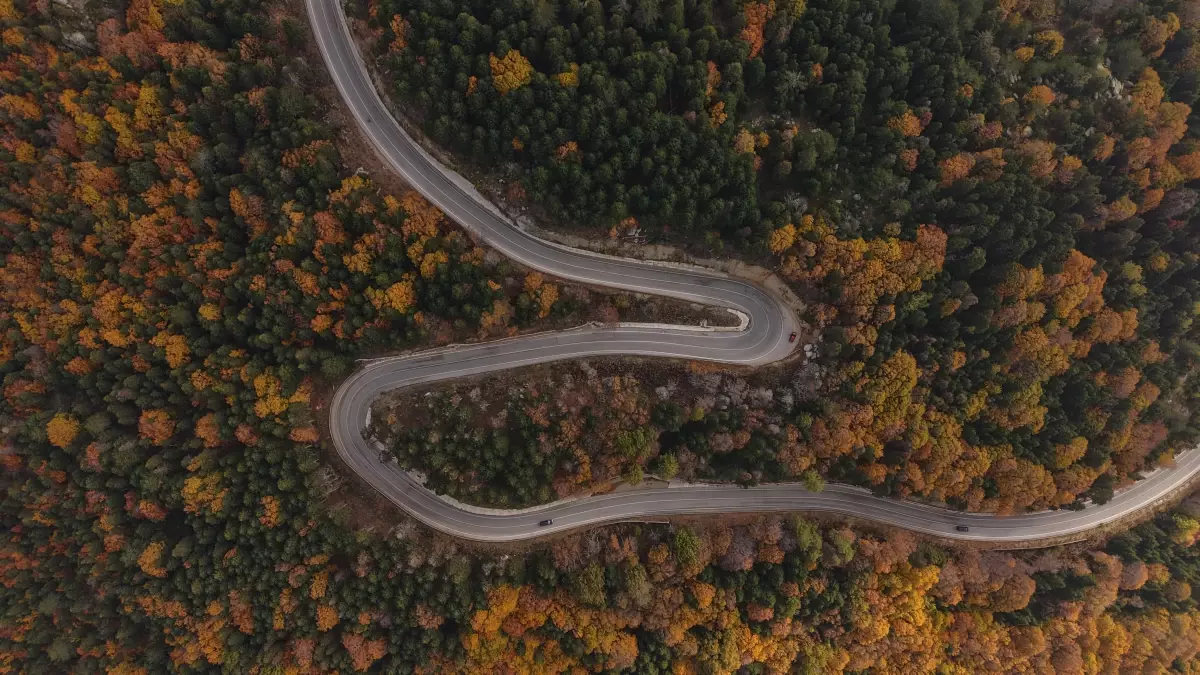 Uludağ'da Sonbahar Güzelliği Dronla Görüntülendi