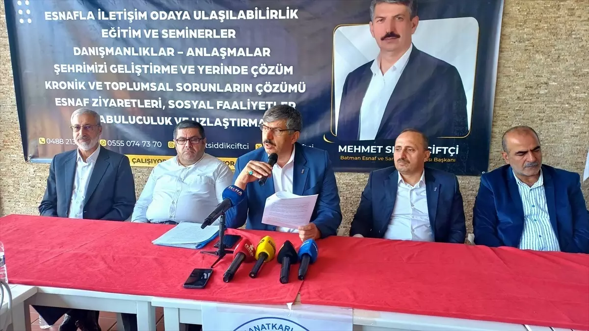 Esnaf ve Sanatkarlar Odası Başkanı Çiftçi'den Batman'daki Esnafa Destek Projeleri