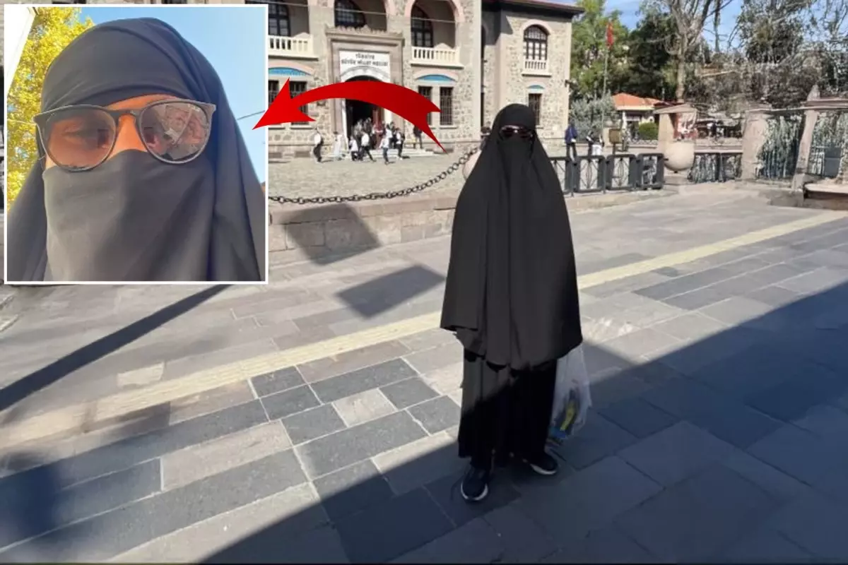 تم اعتقال رجل يرتدي ملاءة في مترو الأنفاق.