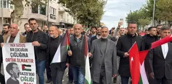 Çorlu'da Gazze Kararlılık Yürüyüşü Düzenlendi