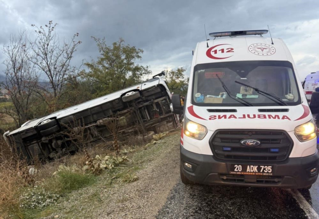 The tour bus rolled into a ditch! The toll is heavy