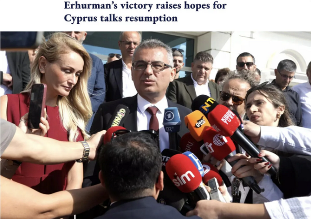 Erhürman's victory in the TRNC elections delighted the Greek and Greek Cypriot press
