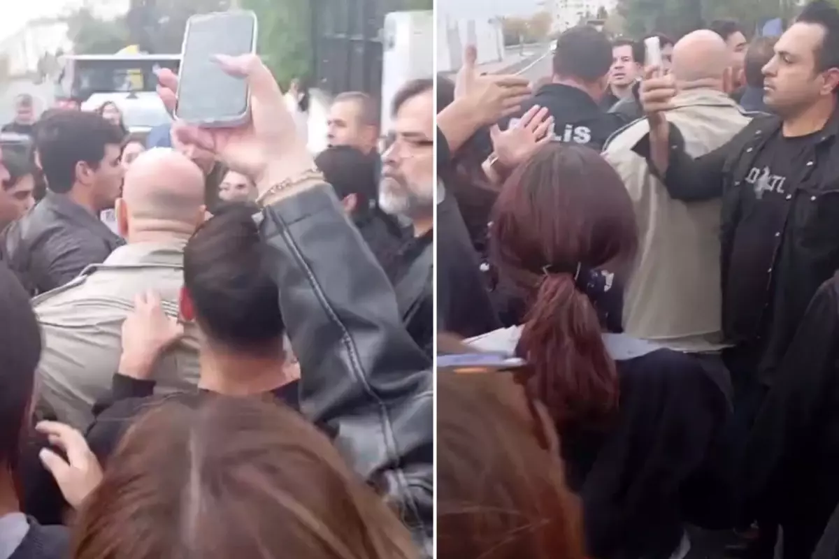 Liseyi karıştıran müstehcen fotoğraf! Protesto sırasında arbede yaşandı