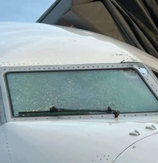 A meteor struck the passenger plane, the pilot was left covered in blood
