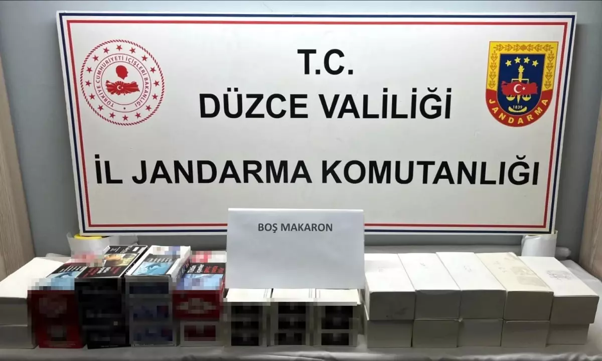 Düzce'de Kaçakçılıkla Mücadele: 80 Bin 344 Makaron Ele Geçirildi