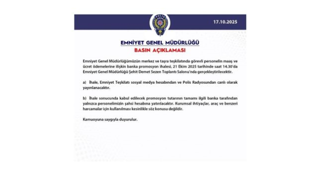 Emniyet Genel Müdürlüğü promosyon ihalesi belli oldu mu? EGM promosyonu ne kadar oldu, ne zaman yatacak?