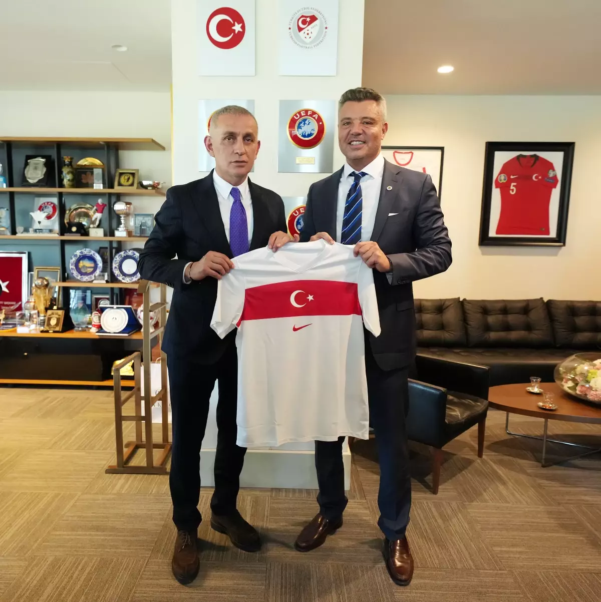 Sadettin Saran obiskal predsednika TFF Hacıosmanoğluja