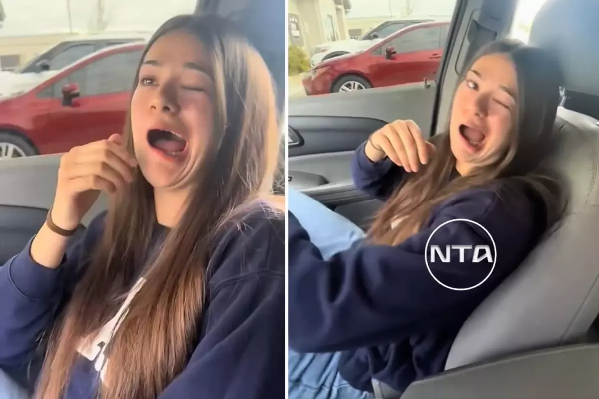 Genç kadının bir anda ağzı kaymaya başladı! Tek bir nedeni var