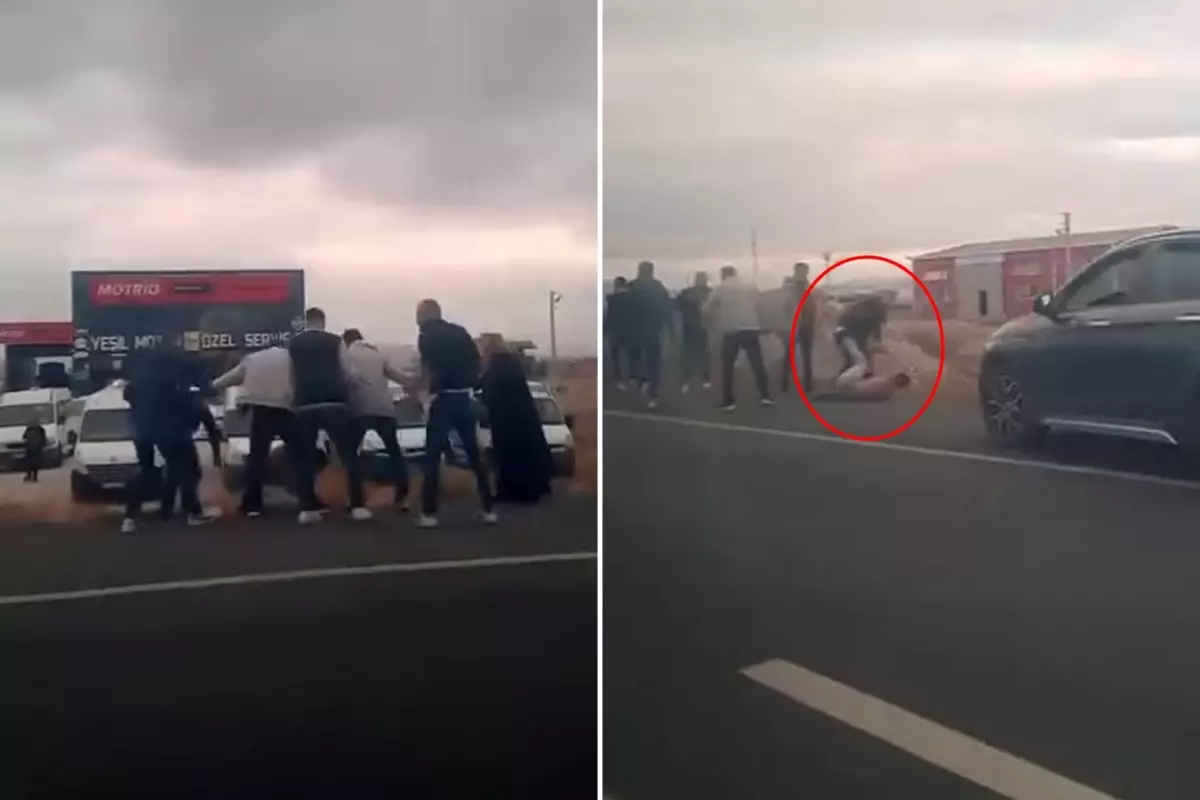 Polis cenazesi konvoyuna taşlı ve sopalı saldırı