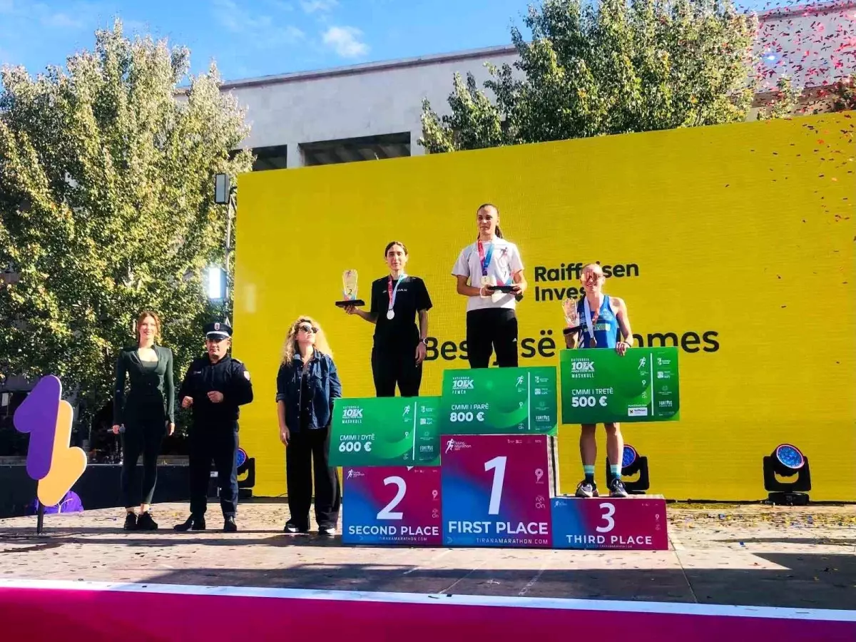 Bilecikli Sebahat Demir Tiran Maratonu'nda İkinci Oldu