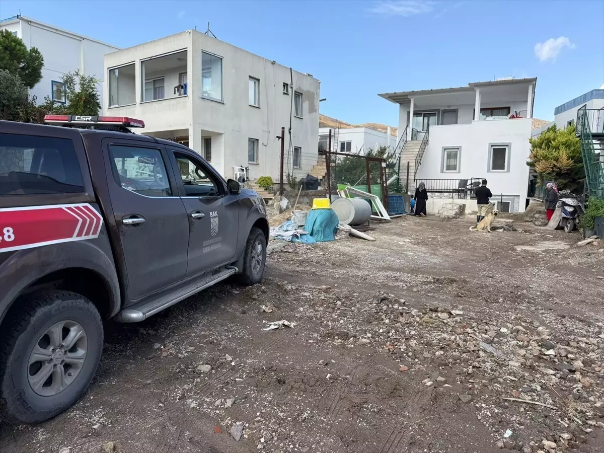 Bodrum'da Sağanak Yağış Hayatı Olumsuz Etkiledi