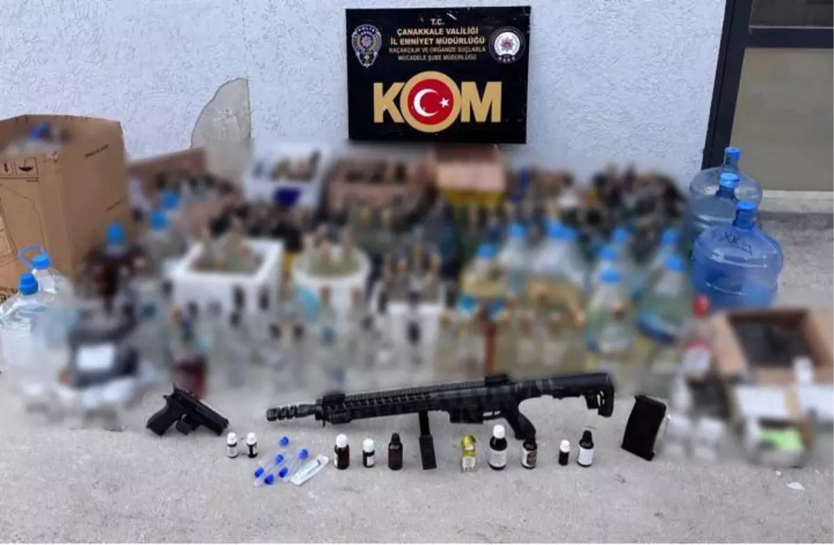 Çanakkale'de Kaçakçılık Operasyonu: Sahte Alkoller ve Silahlar Ele Geçirildi