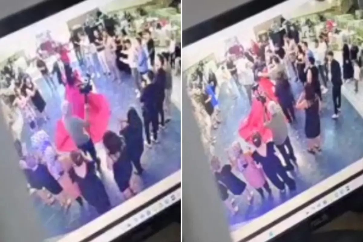 En mutlu günleri zehir oldu! Dev avize gelinin üzerine düştü