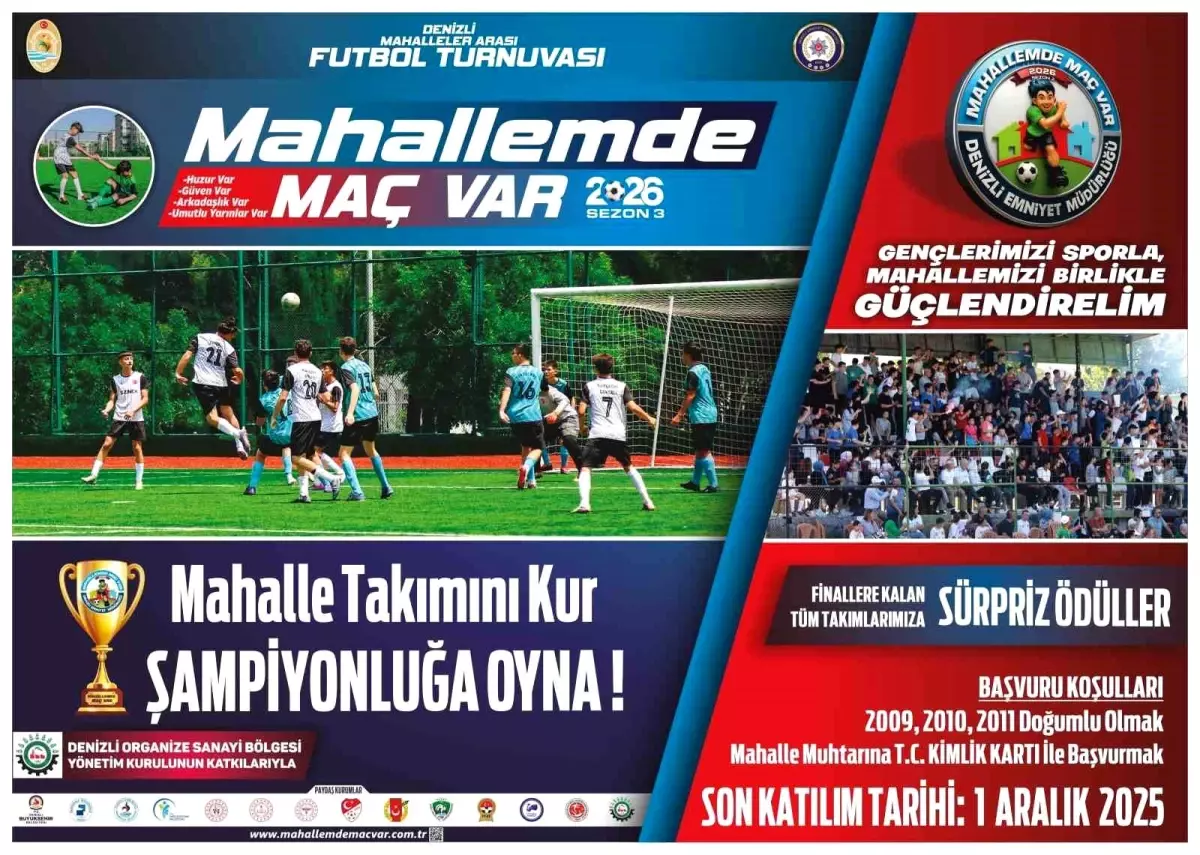 Denizli'de 'Mahallemde Maç Var' Futbol Turnuvası Başladı