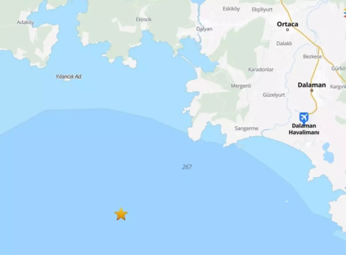Muğla'nın Ortaca İlçesinde 4.5 Büyüklüğünde Deprem