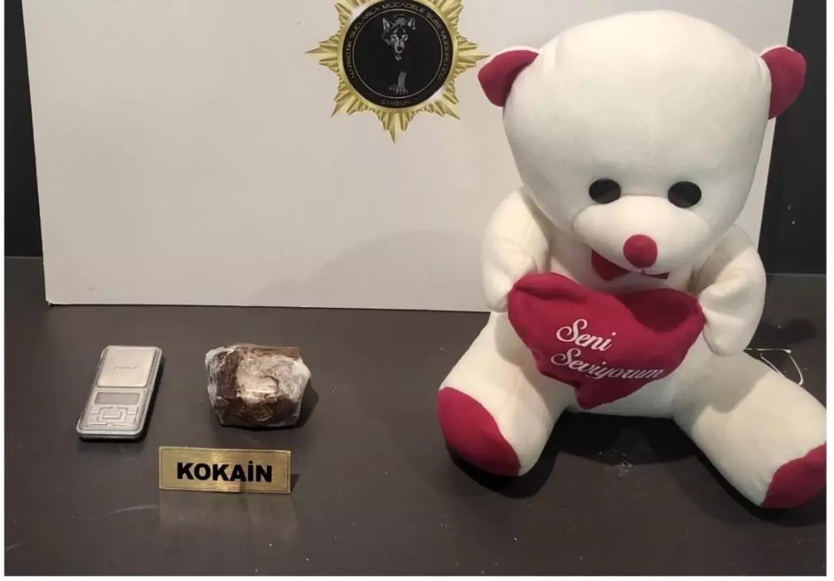 Samsun'da oyuncak ayıda gizlenmiş 150 gram kokain ele geçirildi
