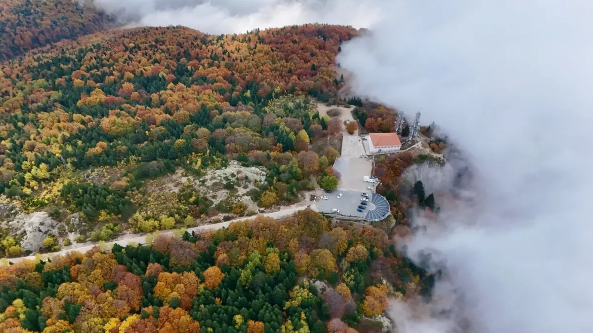 Uludağ'da Sonbahar Güzellikleri Dronla Görüntülendi
