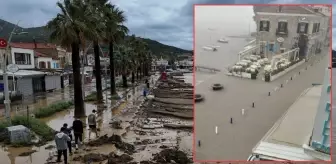 Felaketi en iyi anlatan görüntü! Denizle kara birleşti