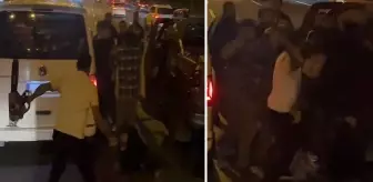İstanbul'un göbeğinde kan donduran olay! Yol ortasında öldüresiye dayak kamerada