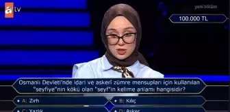 Osmanlı Devleti'nde idari ve askeri zümre mensupları için kullanılan seyiye köklü olan seyfin kelime anlamı nedir?