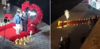 Eyfel Kulesi manzarasında evlenme teklif etmek isteyenlerin yoğunluğu kameralara yansıdı