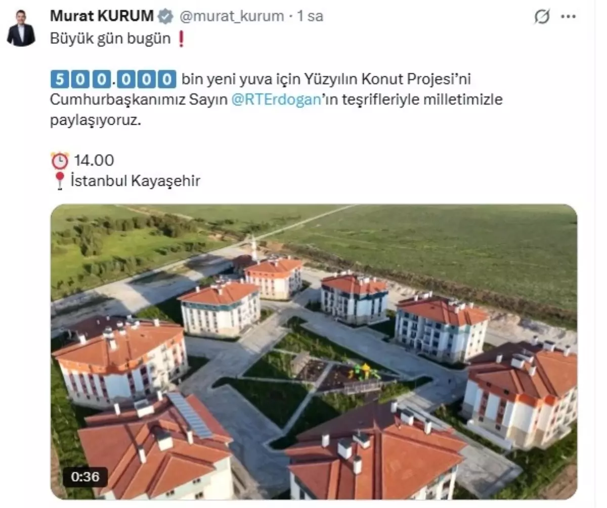 Yüzyılın Konut Projesi detayları bugün açıklanacak